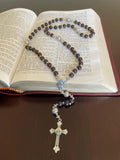 Rosaryo na may Beaded na Natural na Bato - Pulang bato