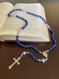 Rosaryo na may Beads na Natural na Bato - Lapis lazuli