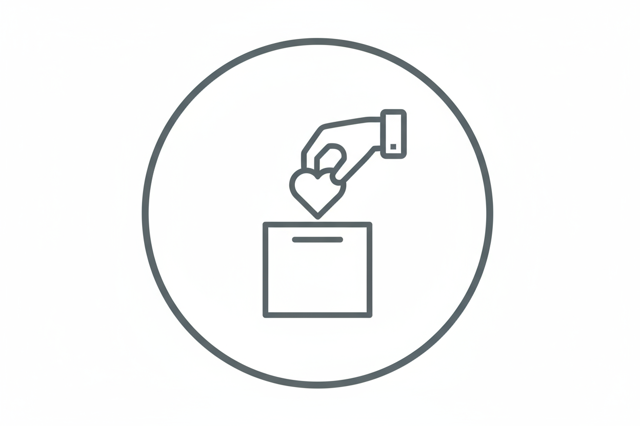 donation minimalist icon